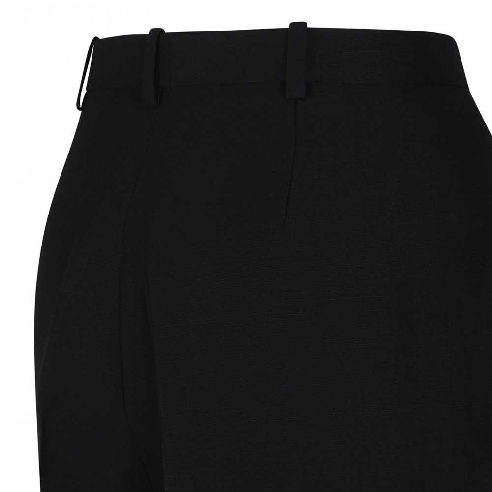Black linen blend pants