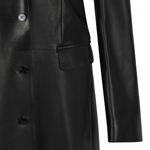 Black soft leather coat 2
