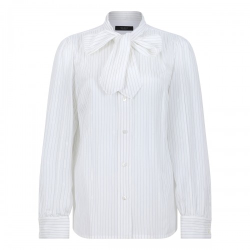 Pinstripe silk shirt