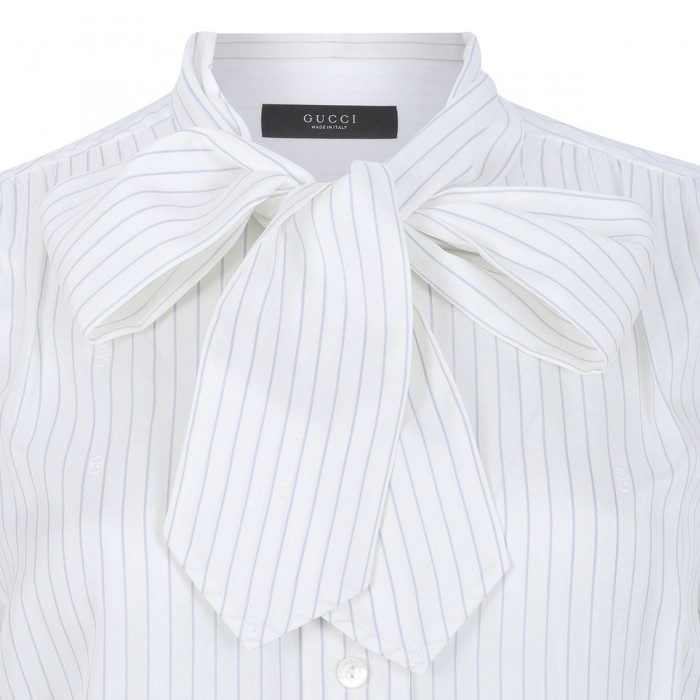 Pinstripe silk shirt