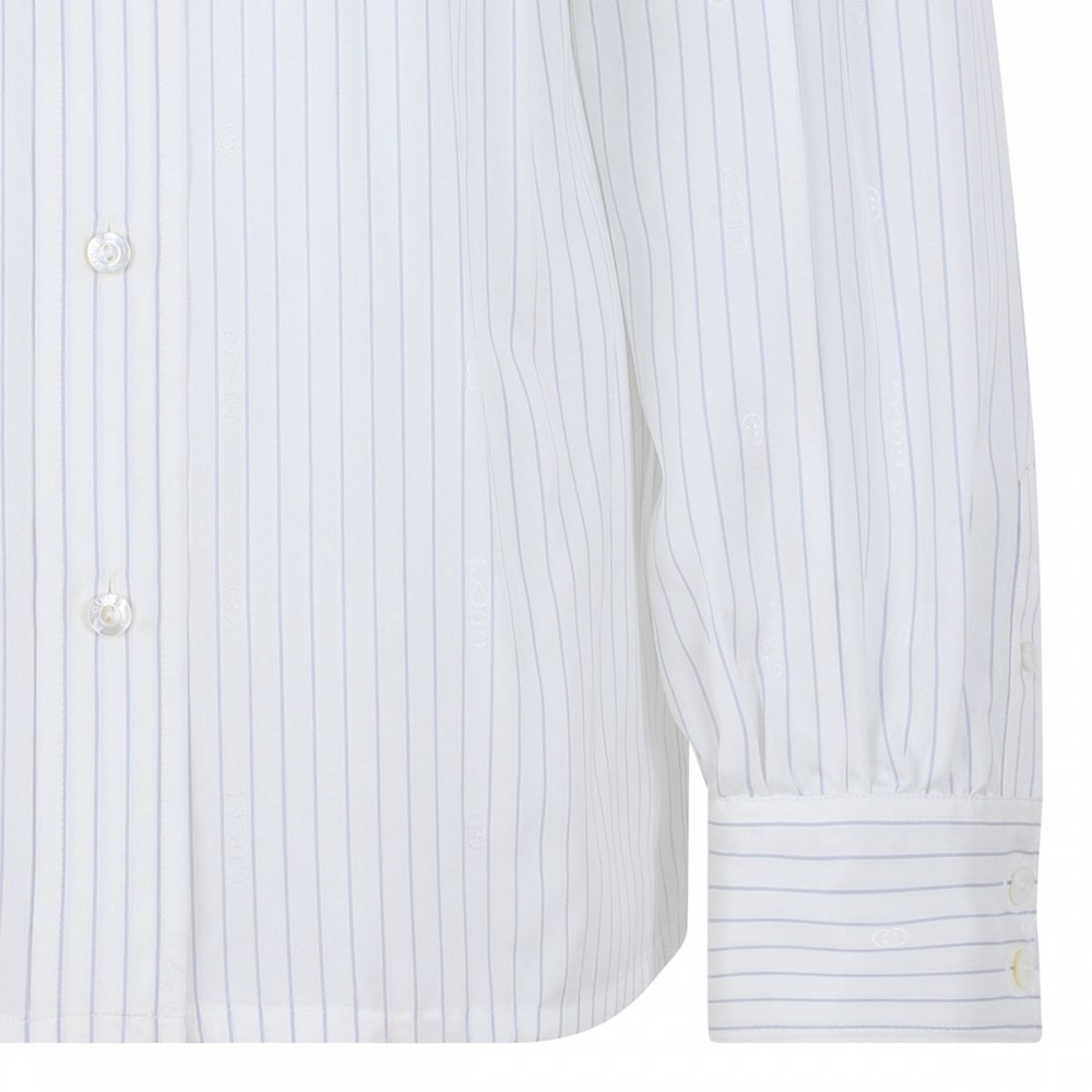 Pinstripe silk shirt