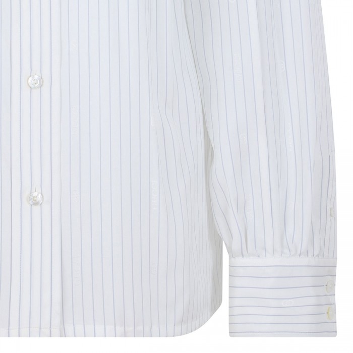 Pinstripe silk shirt