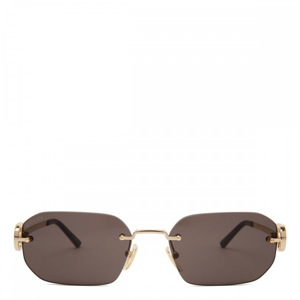 Rectangular frame sunglasses