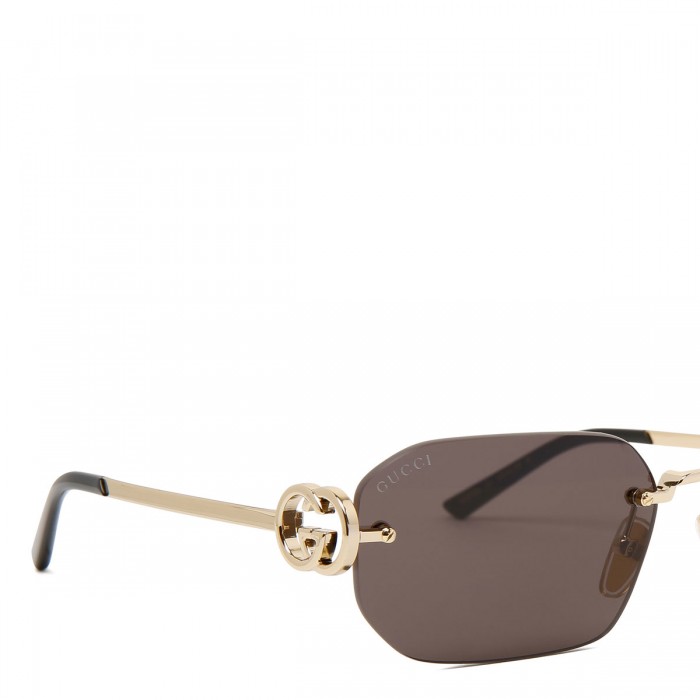 Rectangular frame sunglasses