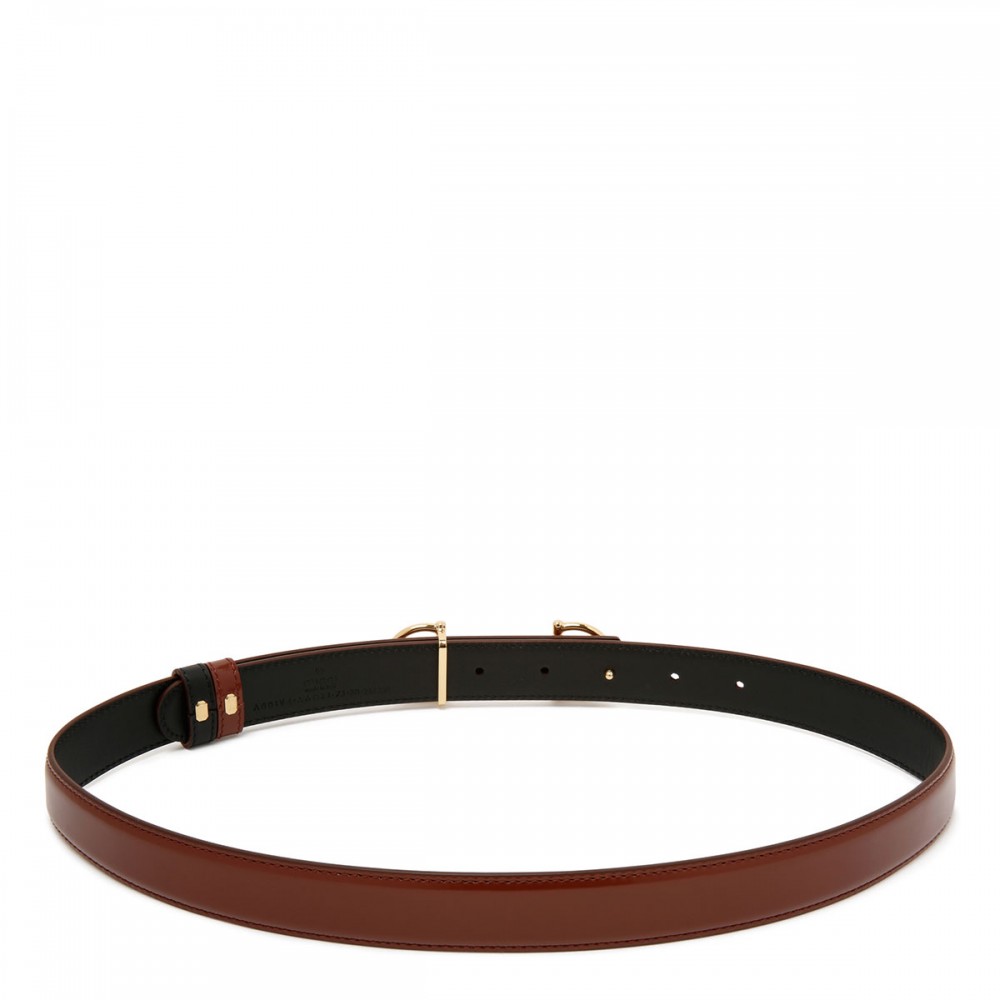 Horsebit reversible belt