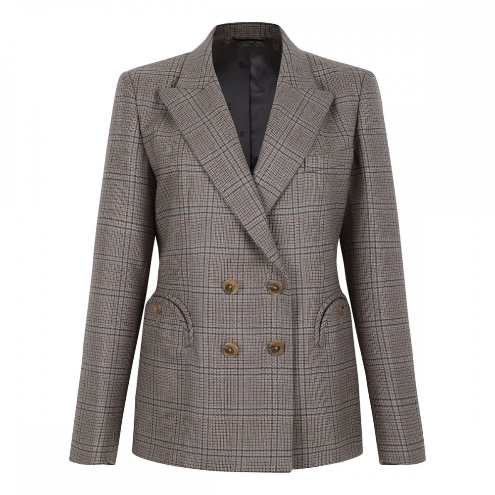 Charmer beige check blazer