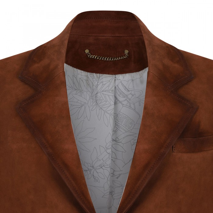 Waxed suede leather jacket