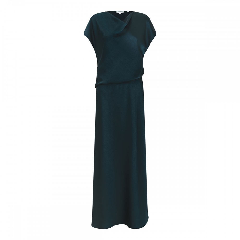 Draped cowl neck dress