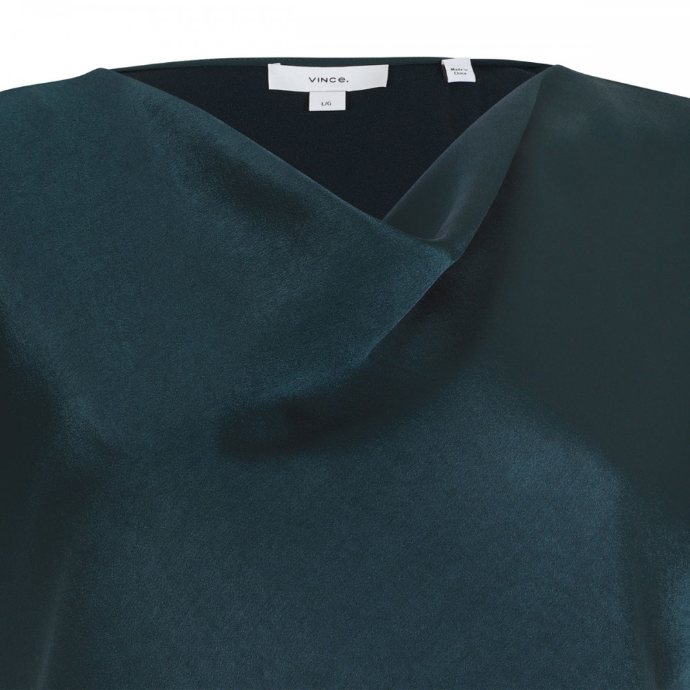 Draped cowl neck dress