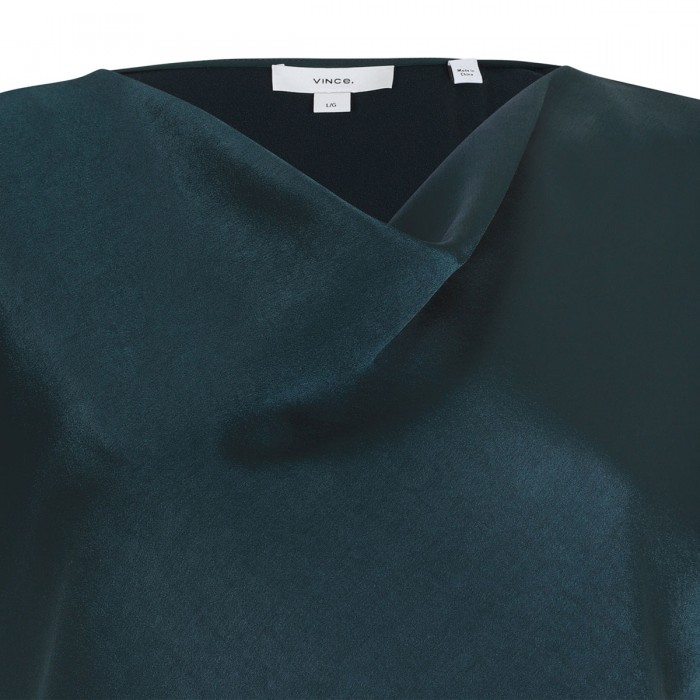 Draped cowl neck dress