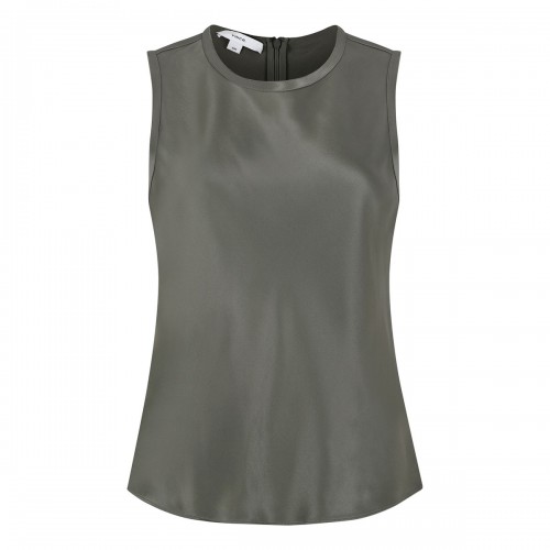 Bias crew neck top