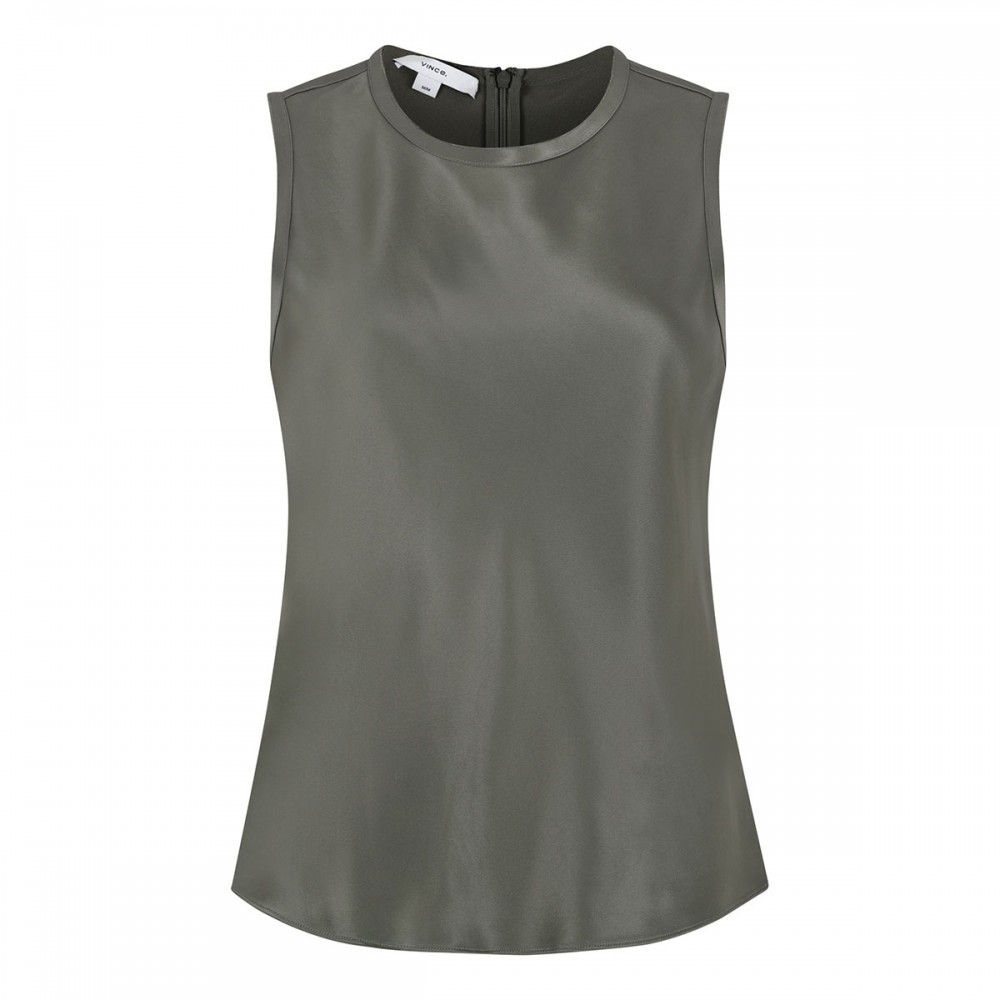 Bias crew neck top