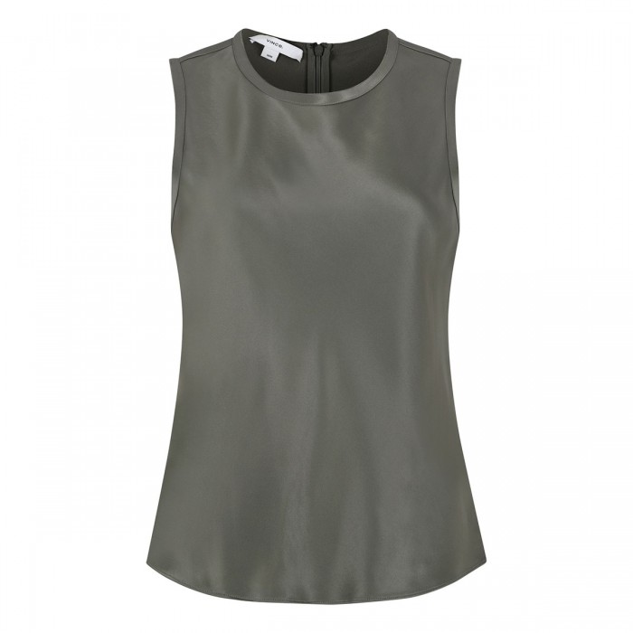 Bias crew neck top
