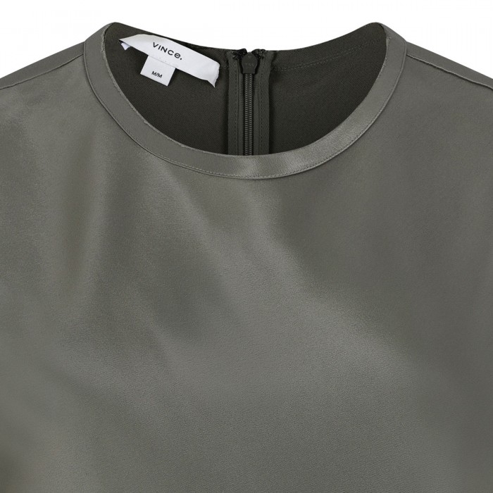 Bias crew neck top