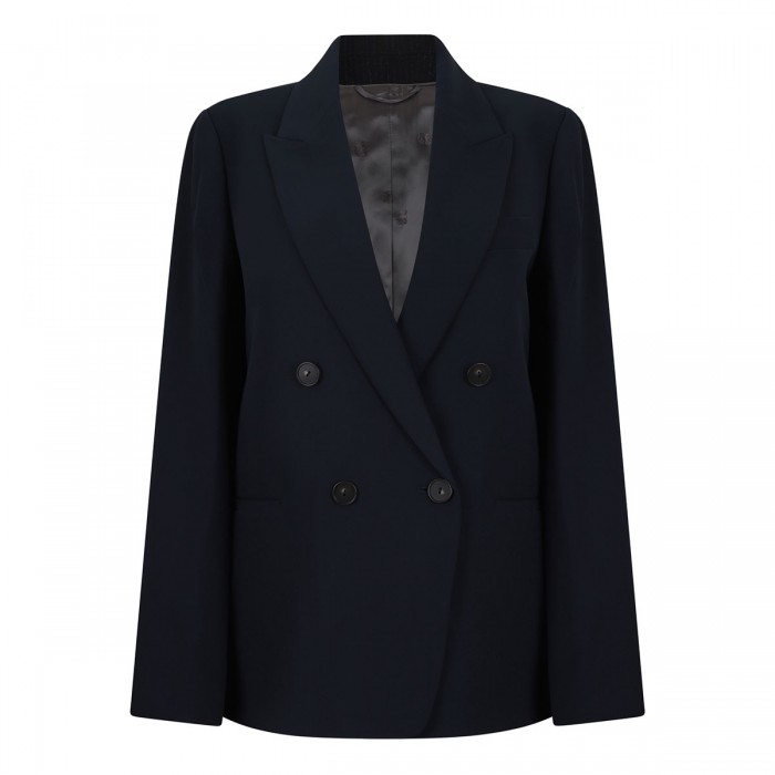 Crepe double-breasted blazer