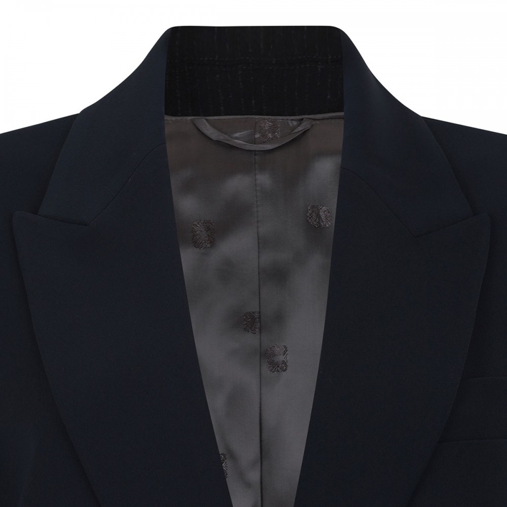 Crepe double-breasted blazer