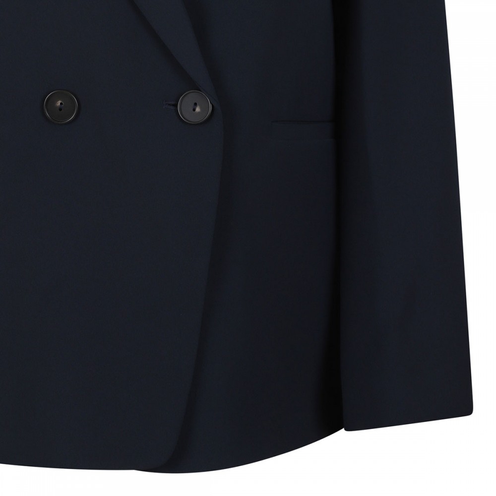 Crepe double-breasted blazer