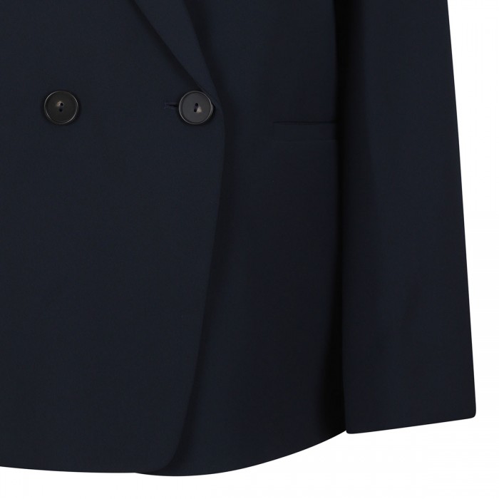Crepe double-breasted blazer