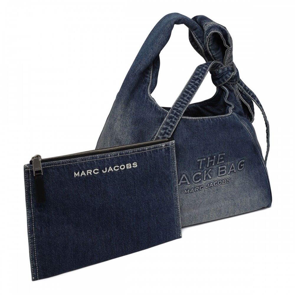 The Bow denim Sack bag