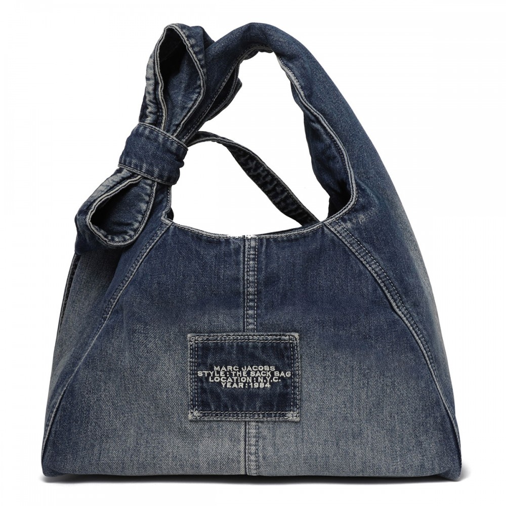 The Bow denim Sack bag
