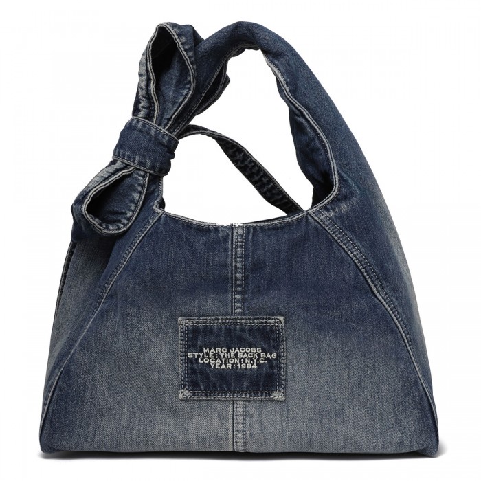 The Bow denim Sack bag