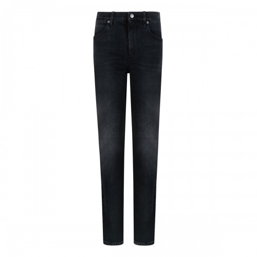 Washed cotton denim skinny...