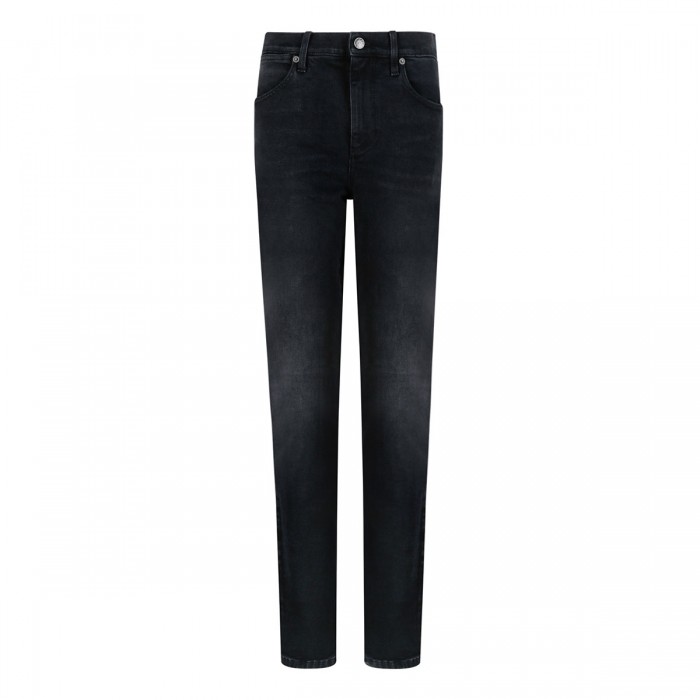 Washed cotton denim skinny jeans