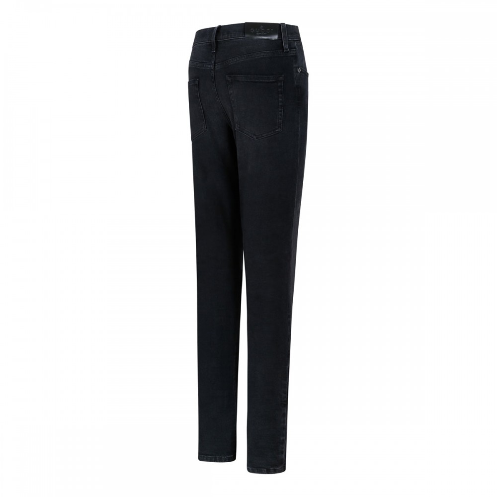 Washed cotton denim skinny jeans