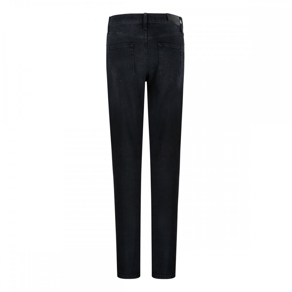 Washed cotton denim skinny jeans