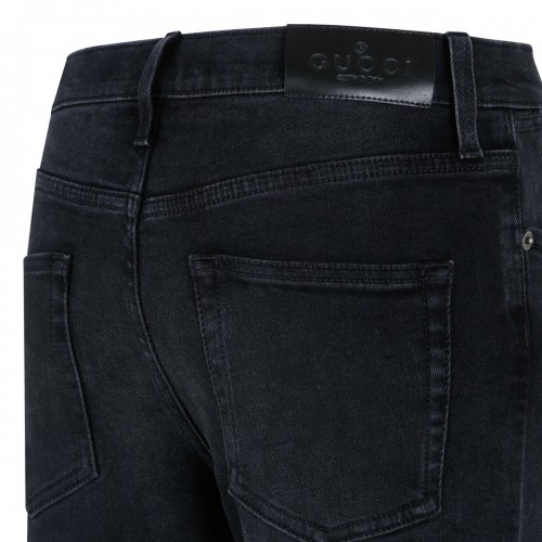 Washed cotton denim skinny... 2