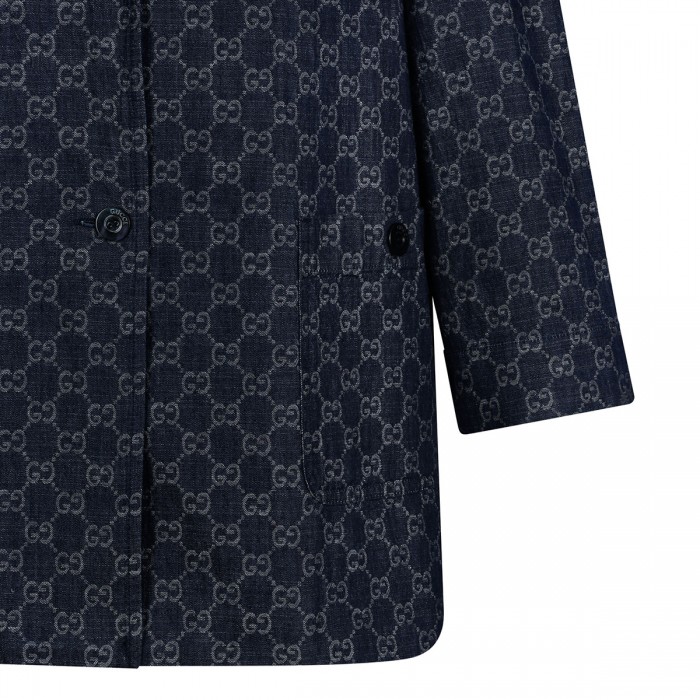 GG cotton denim jacquard jacket