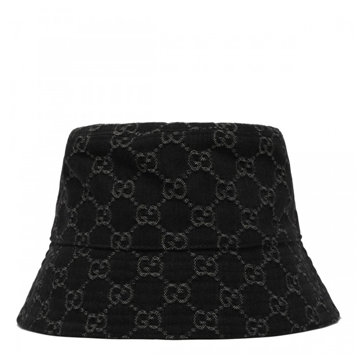 GG cotton denim bucket hat