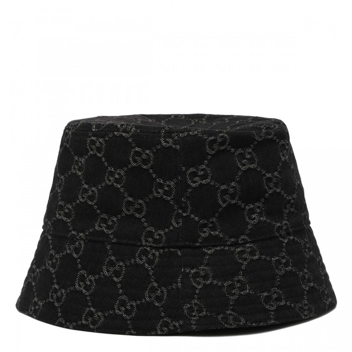 GG cotton denim bucket hat