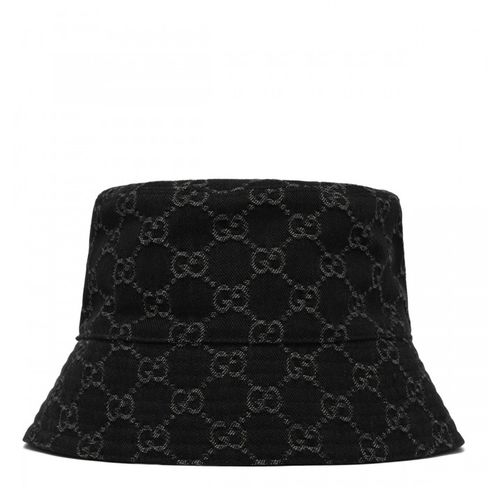 GG cotton denim bucket hat