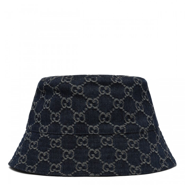 GG cotton denim bucket hat