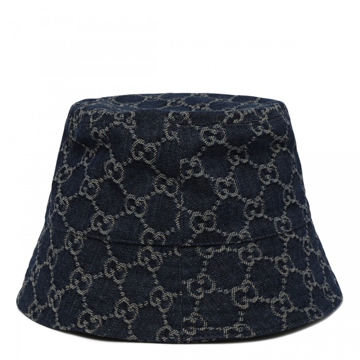 GG cotton denim bucket hat