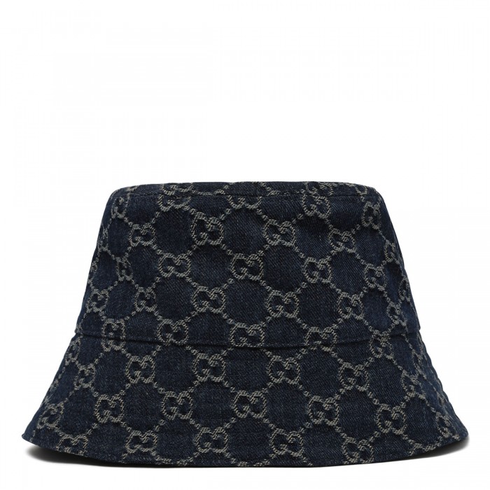 GG cotton denim bucket hat