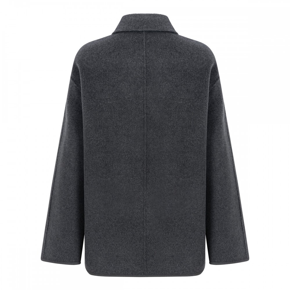 Double faced wool pankou closure jacket