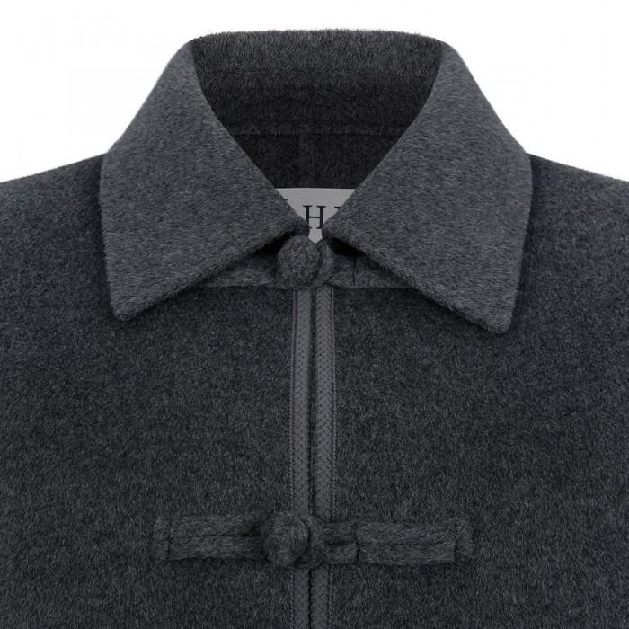 Double faced wool pankou closure jacket