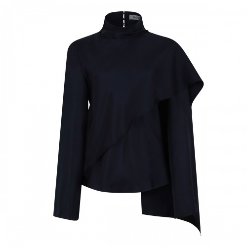 Silk foulard top