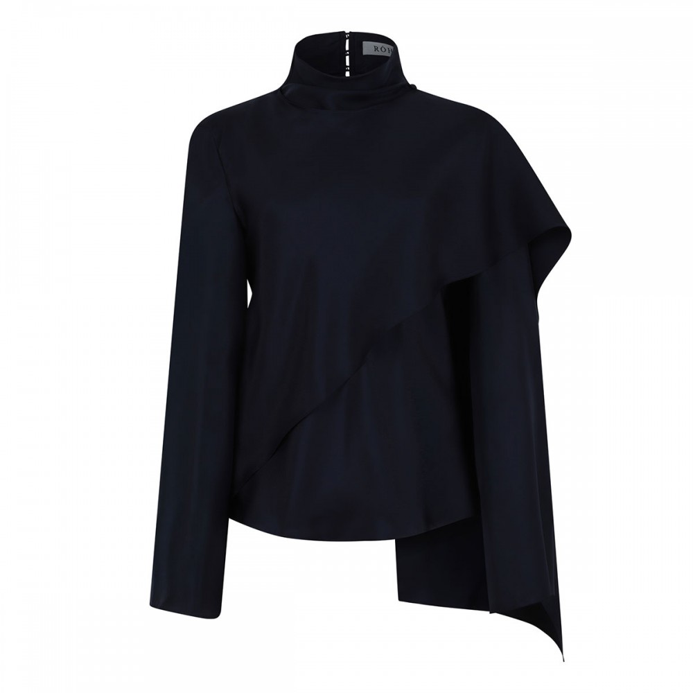 Silk foulard top