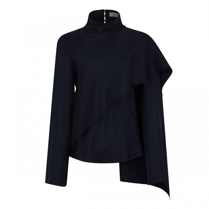 Silk foulard top