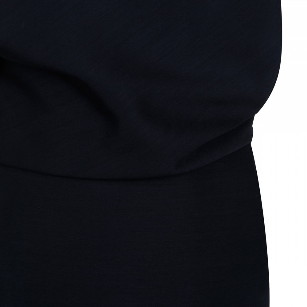 Draped open-back midi dress