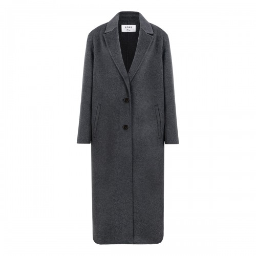 Double-faced wool long coat