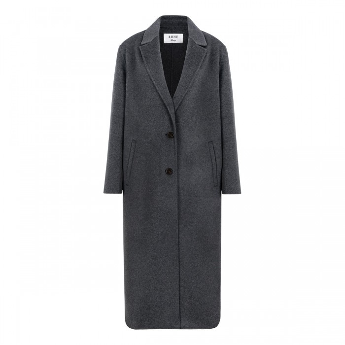 Double-faced wool long coat