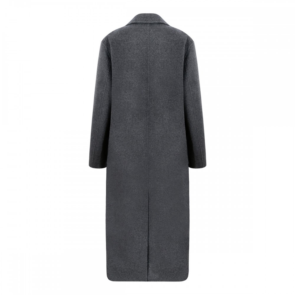 Double-faced wool long coat