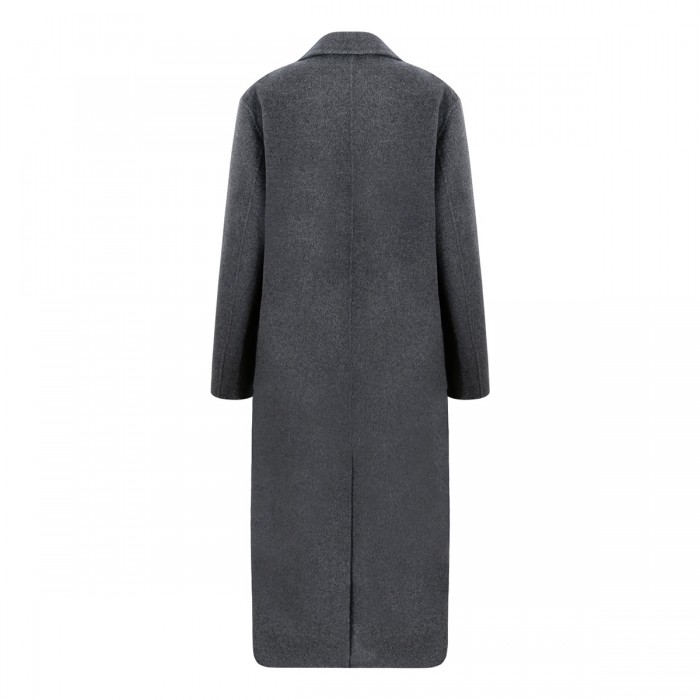 Double-faced wool long coat
