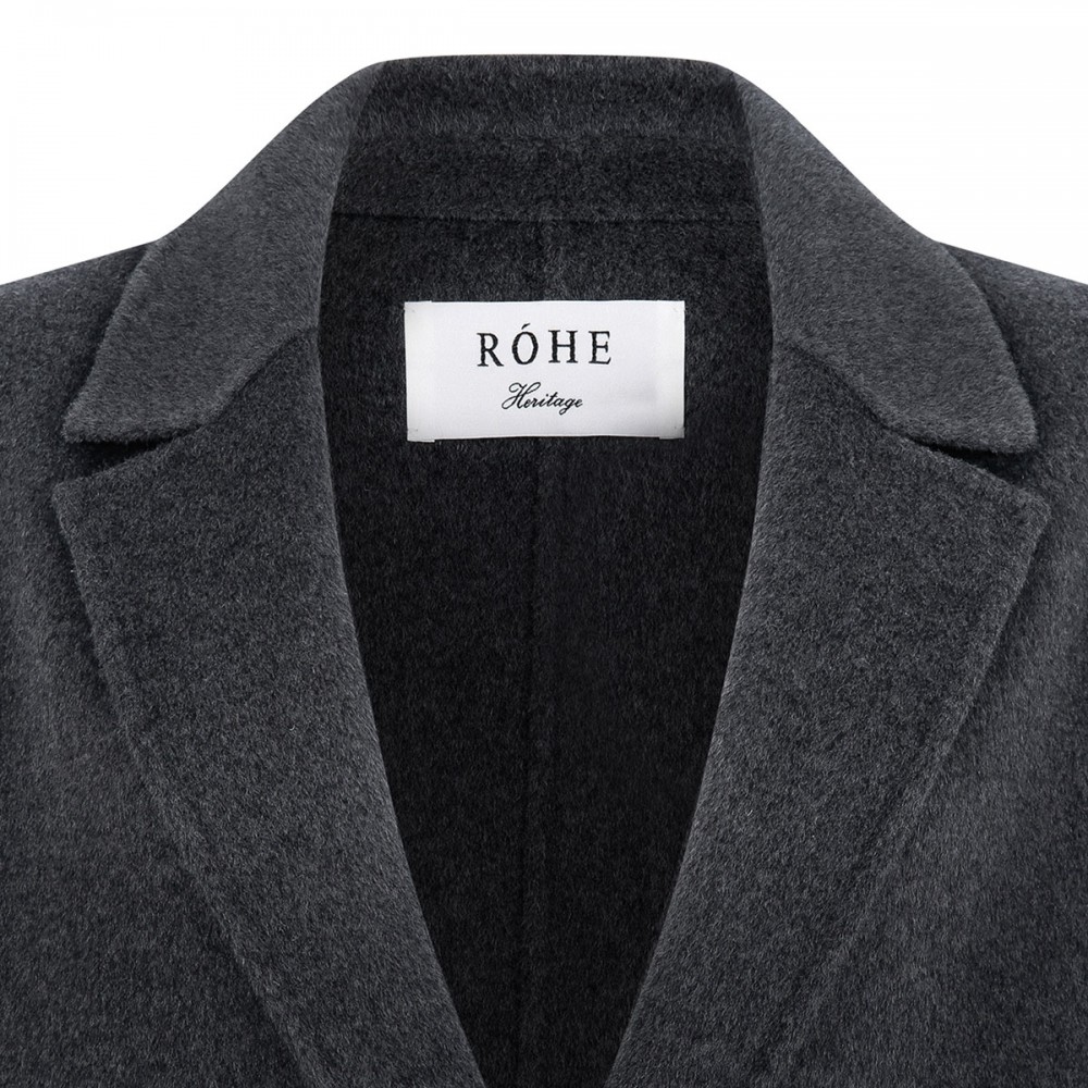 Double-faced wool long coat