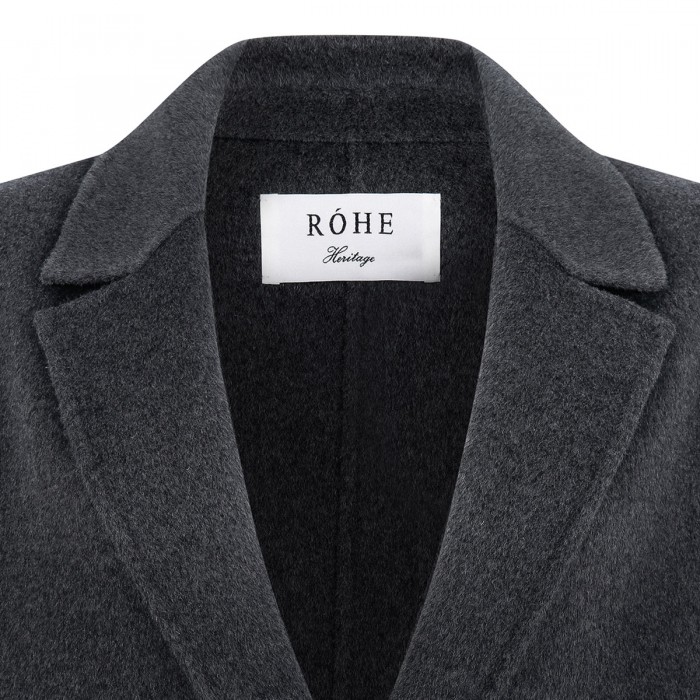 Double-faced wool long coat