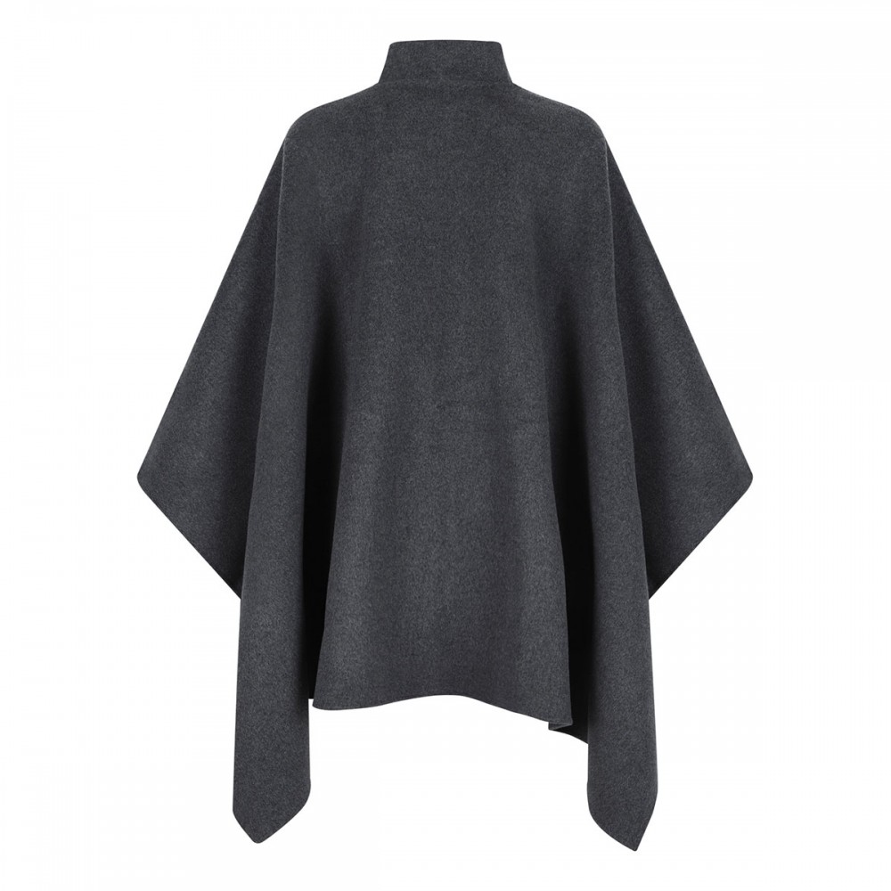Double-faced wool pankou closure poncho